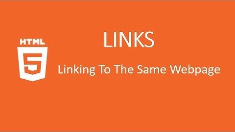 HTML Tutorial 8 || Link within the same webpage