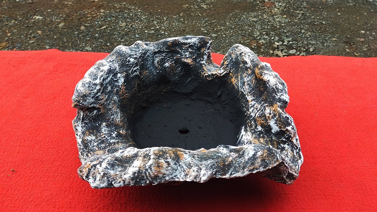 Ide Baru Pot Relief Dari Kain Bekas Dan Semen