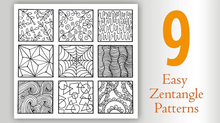9 easy zentangle patterns for beginners step by step / Zentangle art