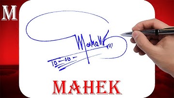 Mahek Signature Style - M Signature Style - Signature Style of My Name Mahek