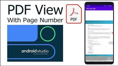 PDF View with Page No. || Android Studio || Java