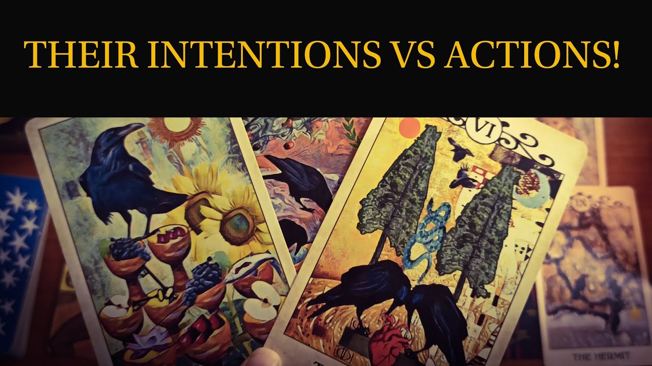 PICK A CARD: THEIR INTENTIONS VS THEIR ACTIONS. OUTCOME.  TAROT TIMELESS READING.