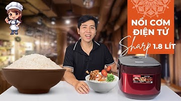 Nồi cơm điện tử Sharp 1.8 lít KS-COM194EV-RD công nghệ nấu 3D, giữ ấm 24 giờ, nấu cơm ngon
