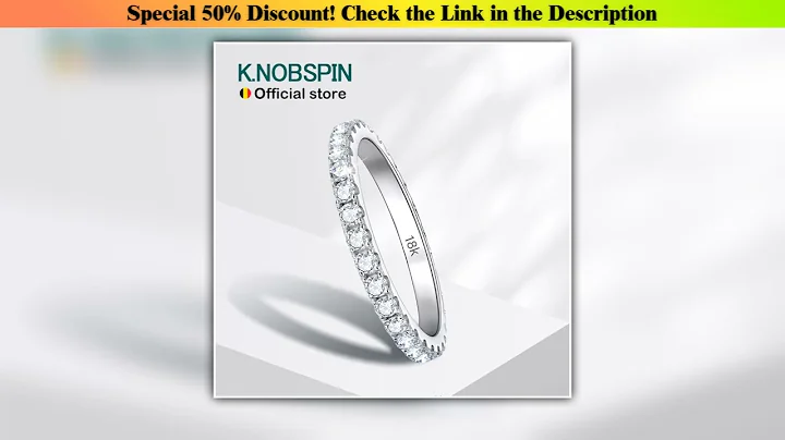 Unboxing KNOBSPIN 2mm D Color Moissanite Ring 925 Sterling Sliver Solid 18k White Gold Eternity Ban