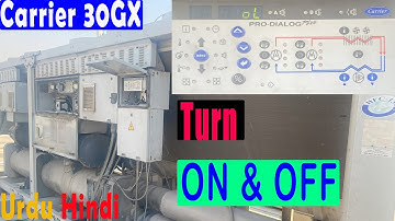 How to turn on the carrier 30GX chiller #operator #chiller #carrier #hvac #on #off #how