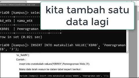 MEMANIPULASI DATA (DML) MYSQL..  MELAKUKAN MANIPULASI DATA DENGAN CMD