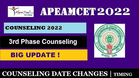 Ap Eamcet 2022 3rd phase counselling official notification released #apeamcet2022   #apeapcet2022
