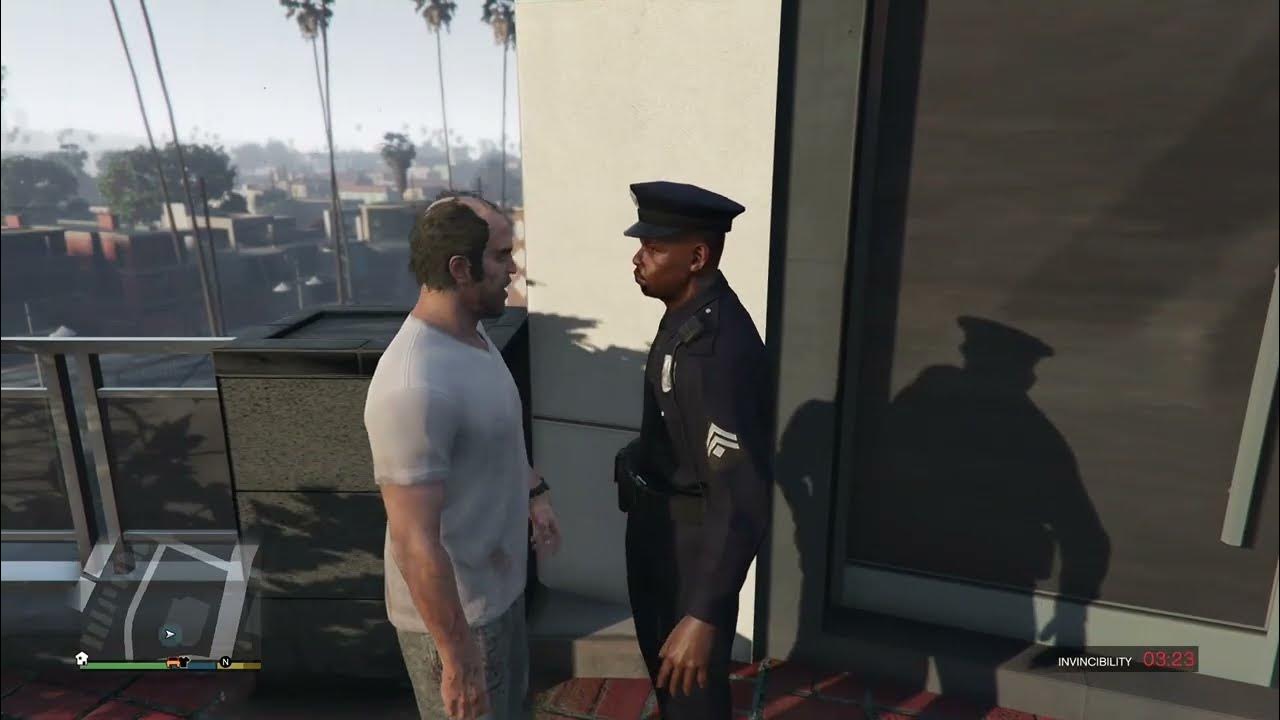 GTA 5 Trevor Taunting Cops 4! YouTube