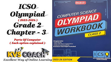 Class 2 ||ICSO OLYMPIADS 2025 || Chapter 3 || Parts Of Computer || #olympiads #class2 #icso