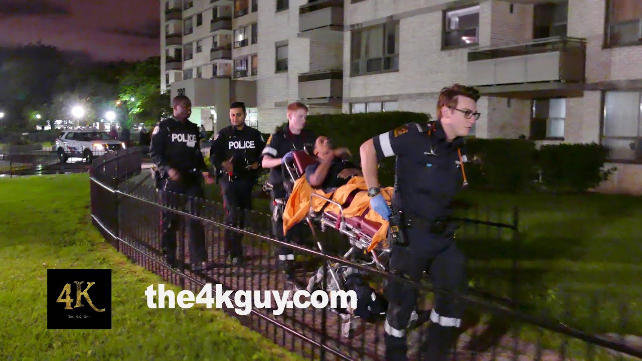 Toronto: Cops escorting shooting victim to ambulance 6-29-2015 shooting in dc