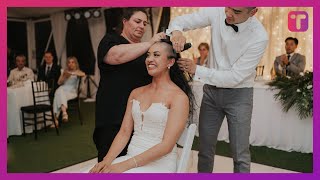 Bride Shaves Head On Wedding Day To Support Mom With Cancer