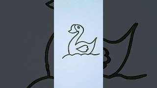 How to draw goose easy step by step #drawing #art #drawingtutorials (513)