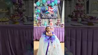 Mermaid theme birthday... Campak belon... Nur lily Aafiyah turn 1. #shorts #short