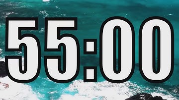 55 minute timer with Calm and Soft Music and sea in the background
