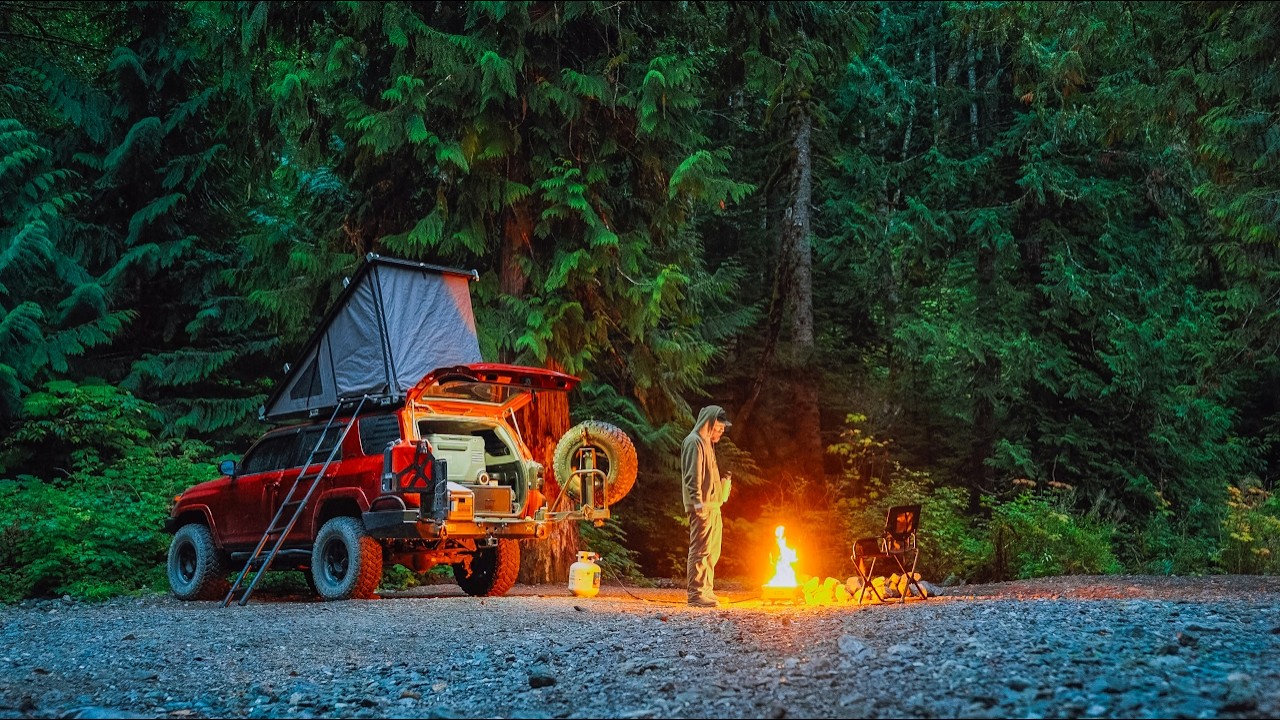 Solo Camping by a Creek - Camping ASMR