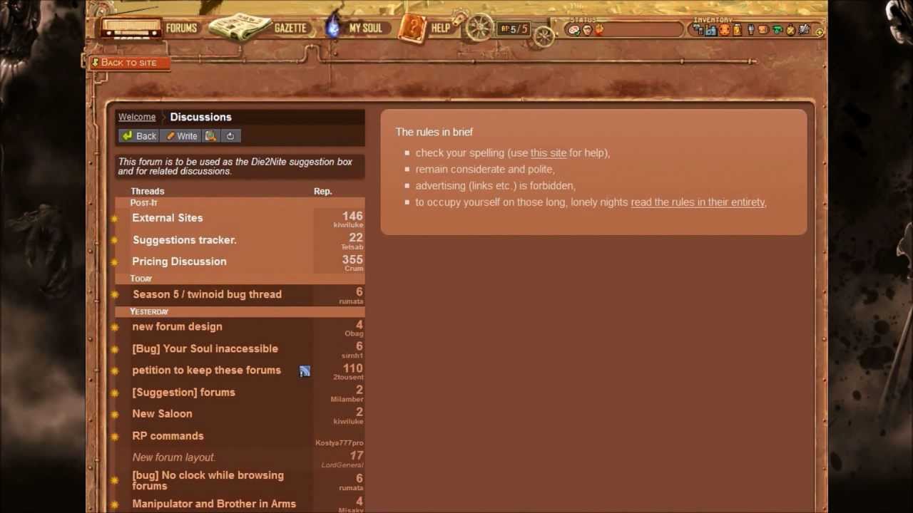 Die2Nite - Season 5 Update