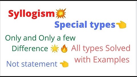 Syllogism | Special types | Syllogism tricks in Hindi | Nimcet 2021 | Study heist