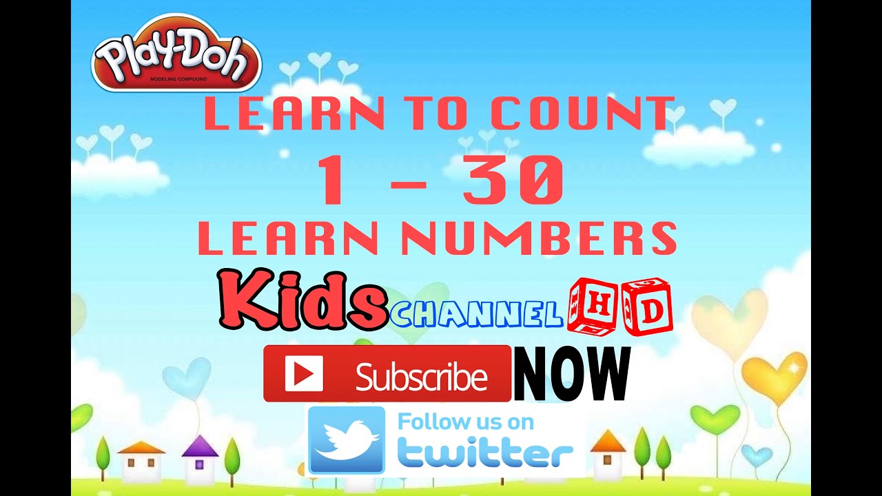 Learn numbers 1-30, learn to count with PLAY-DOH - YouTube