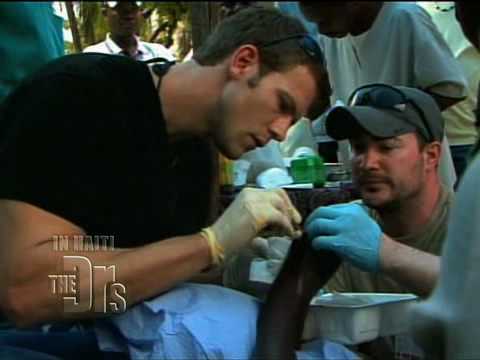 Dr. Travis Stork in Haiti with Medic James L. Clark