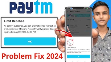 Paytm limit reached problem 2024 ! Paytm bank account add problem 2024 ! limit reached in paytm