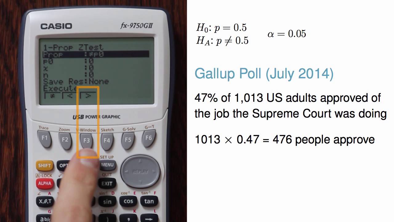 1-Proportion Hypothesis Test and Confidence Intervals 