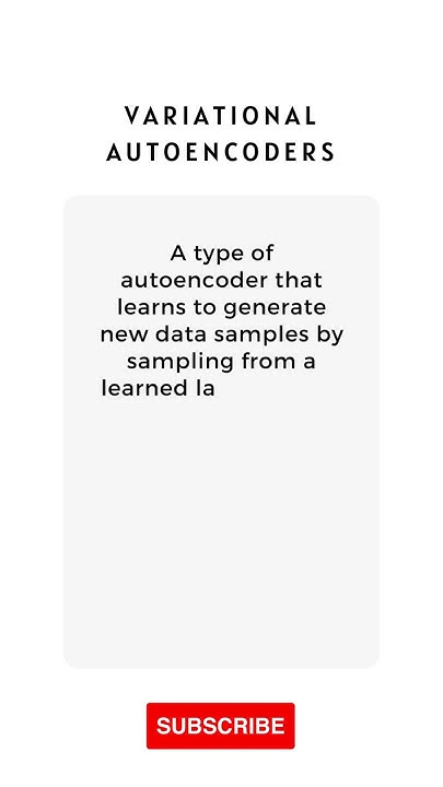 What is Variational Autoencoders #Shorts - YouTube