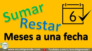 Sumar o Restar Meses a una fecha | Excel Aprende