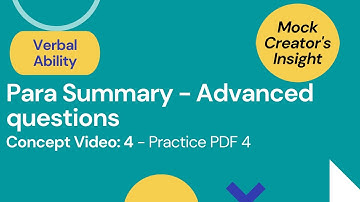Para Summary Tips & Advanced Practice Questions |PDF 4|Session 4| CAT/XAT/OMETs| Priyasha Das