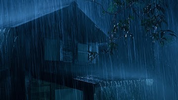 Relieve Stress to Sleep Immediately with Heavy Rain & Furious Thunder on Rusty Tin Roof at Night #1