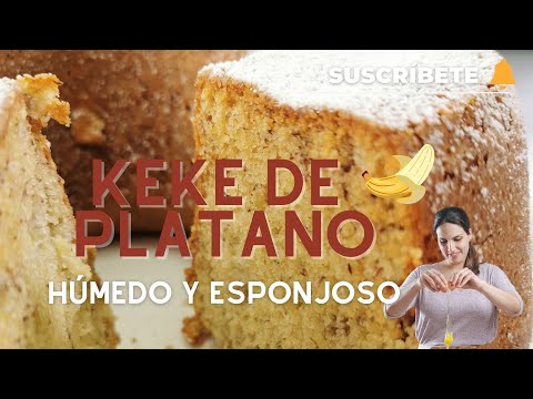 ¡KEKE DE PLATANO!(banana)esponjoso,
