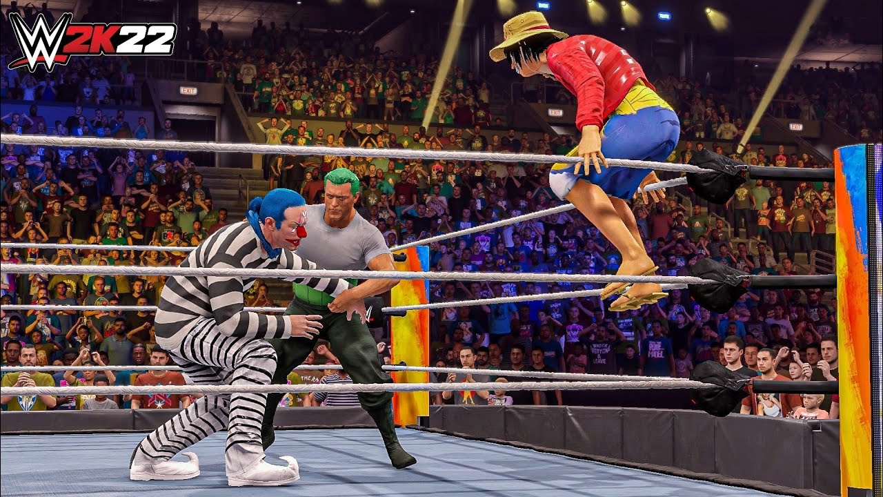 WWE 2K22 - Luffy and Zoro vs Buggy and Gin - Tag Team
