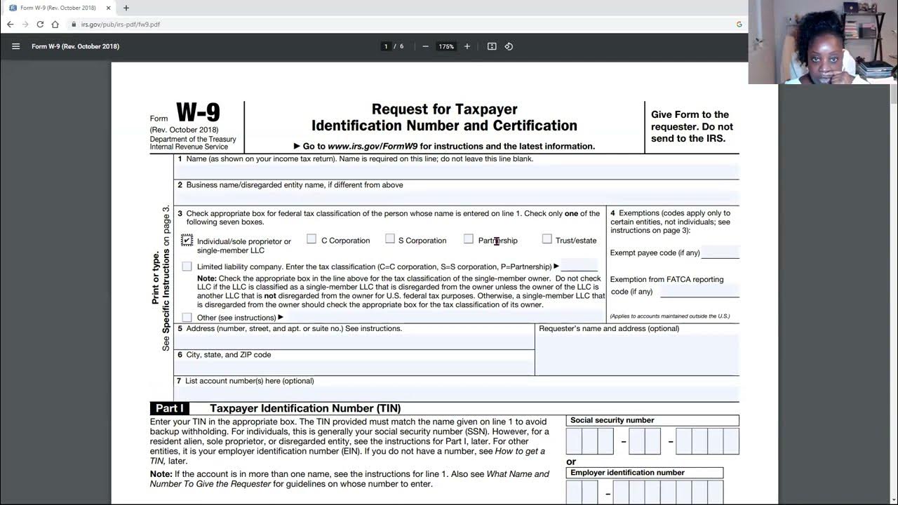 Small Business Accounting Knowledge IRS Form W9 as a Contractor YouTube
