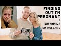 FINDING OUT I'M PREGNANT + SURPRISING MY HUSBAND| Our first baby| Emotional reaction