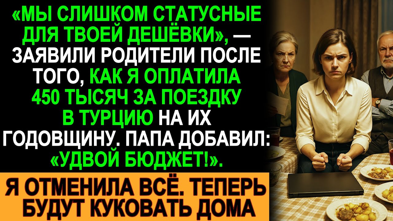 Родители сочли поездку за 450 тыс. дешёвкой — я всё отменила, пусть кукуют дома!