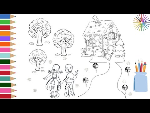 João e Maria | colorindo desenho e contando história infantil | contos de fada | contos de Grimm