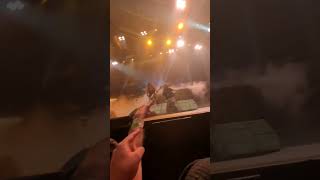 Fan gets on stage Iron Maiden Bruce throws him out 9/22/22 Anaheim CA Honda Center day 2