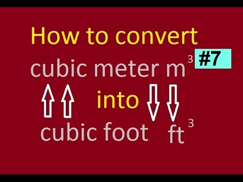 How to convert cubic meter to cubic foot in Urdu/Hindi