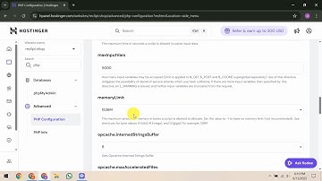 How To Increase PHP Memory Limit in Hostinger