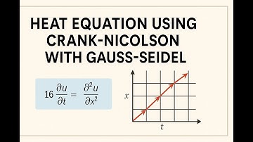 Heat Equation Solved Using Crank-Nicolson and Gauss-Seidel Methods | Step-by-Step Tutorial