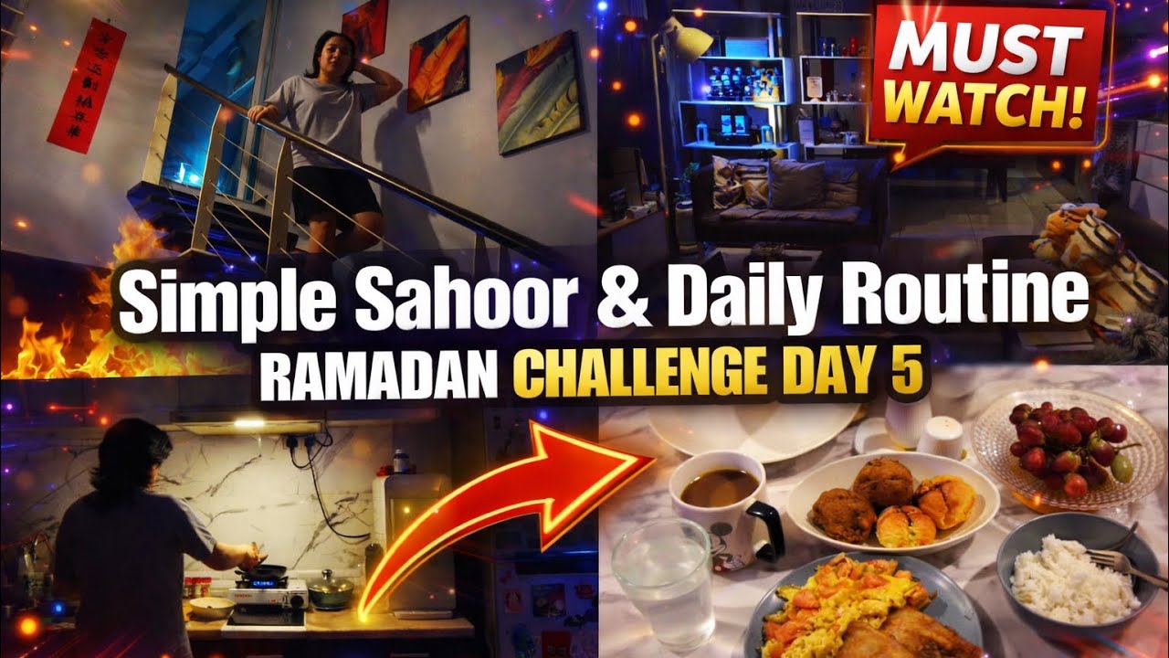 Quiet Mornings: Simple Sahoor & My Routine | Non-Muslim Ramadan Vlog Fasting Challenge Day 5 🇲🇾