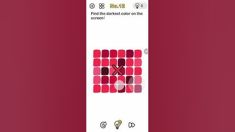 Brain out Find the darkest color on the screen walkthrough solution and level 12
