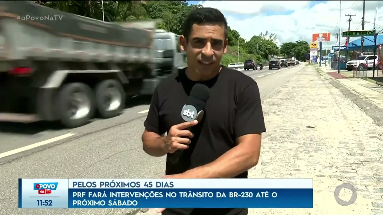 PRF fará intervenções no trânsito da BR-230 até o próximo sábado - O Povo na TV