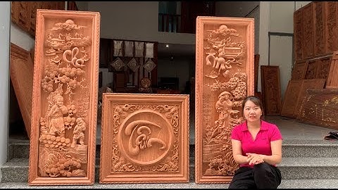 tranh cha mẹ + chữ tâm siêu to  - Báo giá tranh gỗ treo tường đồng quê tứ quý đẹp