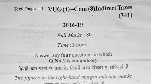 Indirect Tax C8(341)semester4 b.com(honours)vbu UG(2016-19)