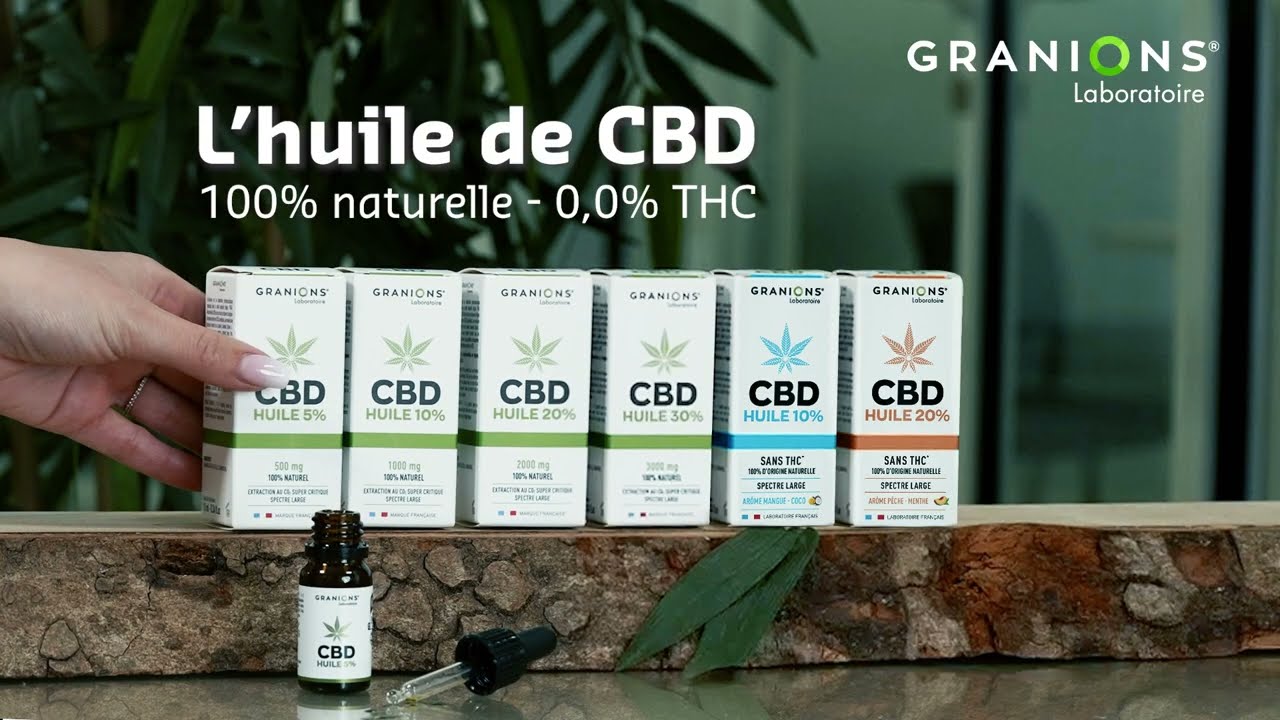 Huile de CBD 40%, 10ml  Laboratoire des Granions - Parapharmacie Boticinal