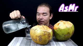 AsMr || Drinking Fresh Coconut 🥥 Sound No talking || Challenge to BadlandschugA