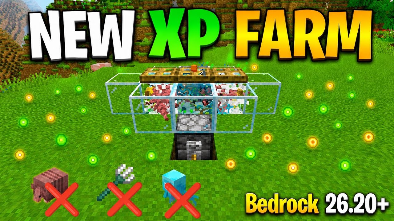 ULTIMATE XP FARM For Minecraft Bedrock 26.20+ 🔥 | Infinite XP & Instant ...