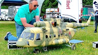 Stunning And Gigantic !!! Rc Scale Mil-Mi 17 / Turbine Model Helicopter / Flight Demonstration