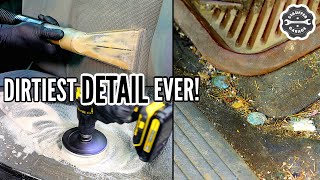 DEEP CLEANING A NASTY SUV Car Interior! Complete Disaster Car Detailing Transformation!