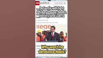 DeSantis REFUSES to confront Nazis, he prefers soft targets instead. #shorts